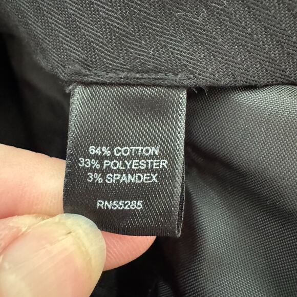 Express Design Studio Pants Womens 8 Black Shimmer Trouser Mid Rise Stretch Work - Picture 4 of 13